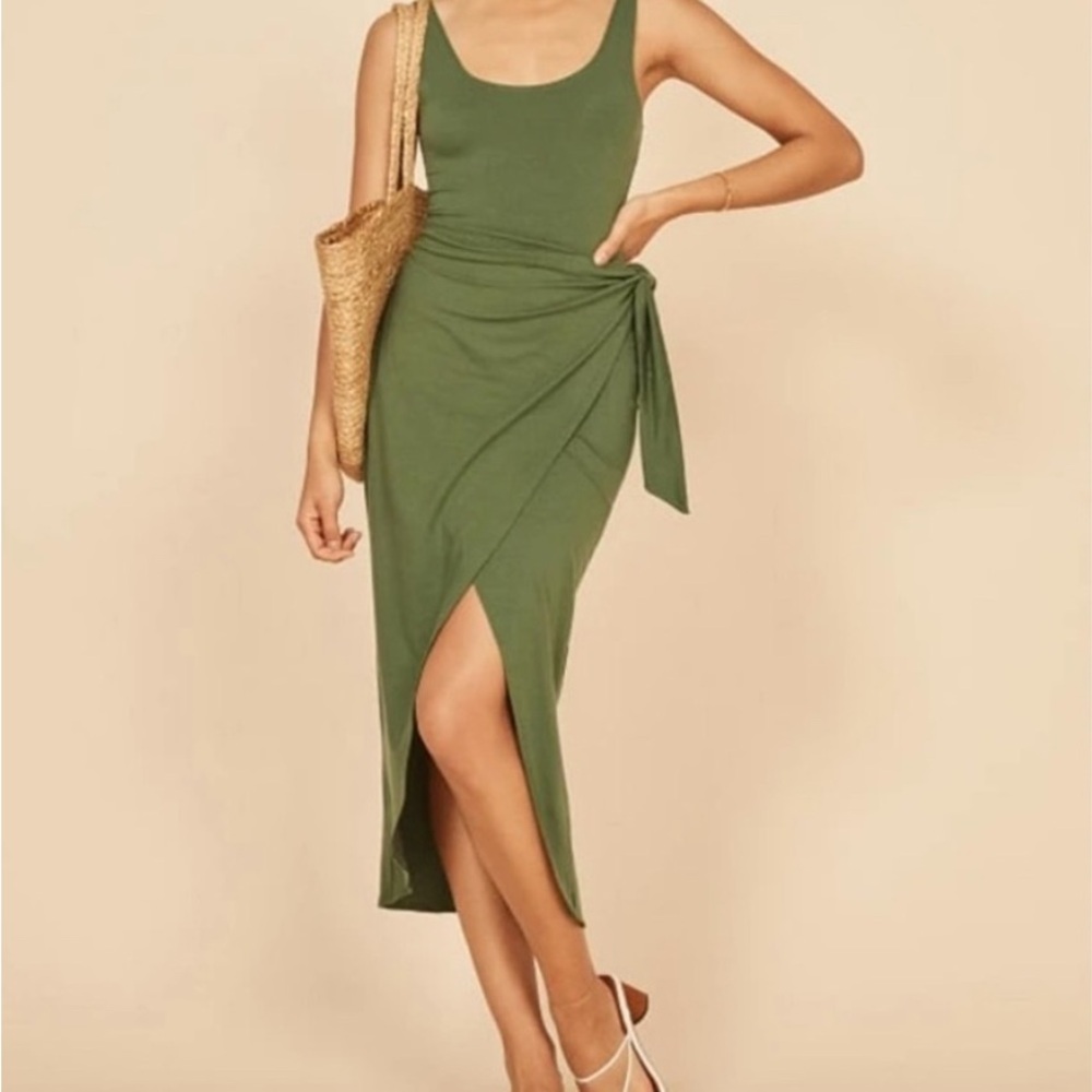 Reformation Knit Wrap Dress